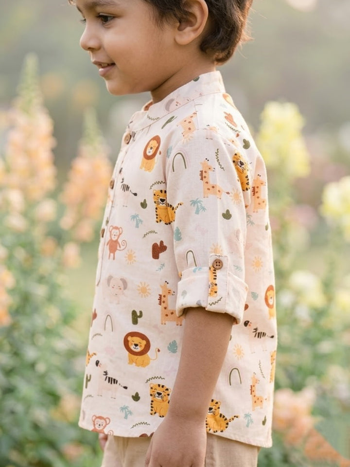 Tiger Print Short Kurta