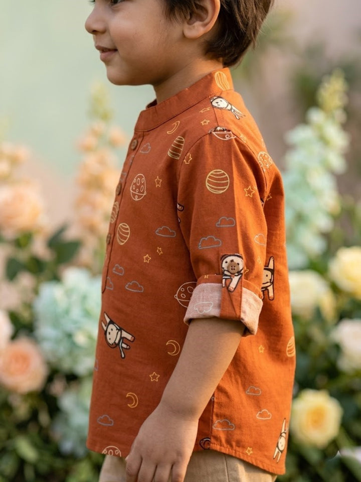 Astronaut &amp; Planet Short Kurta