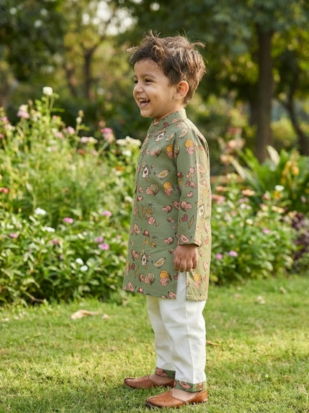 Green Butterfly Print