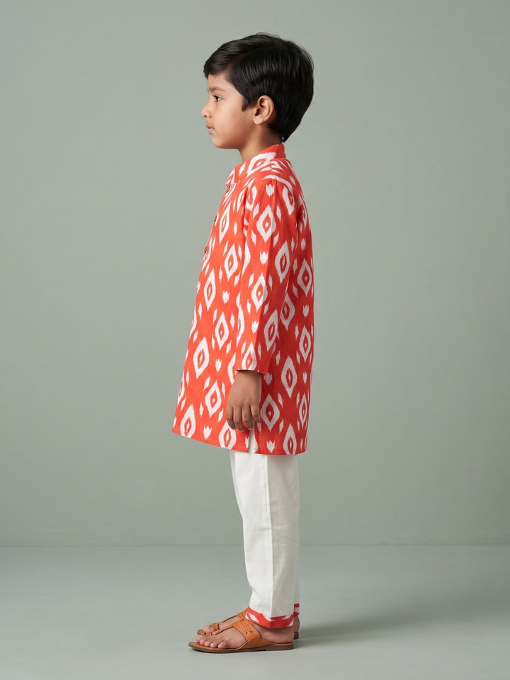 Red Ikat Print