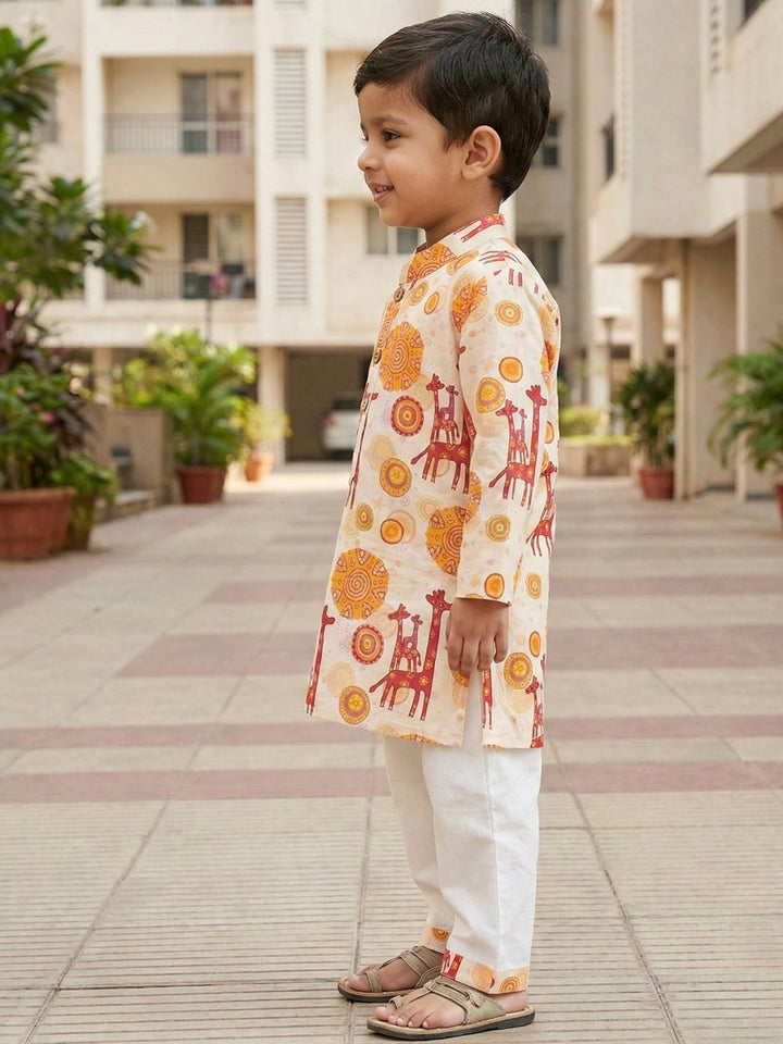 Giraffe &amp; Mandala Print