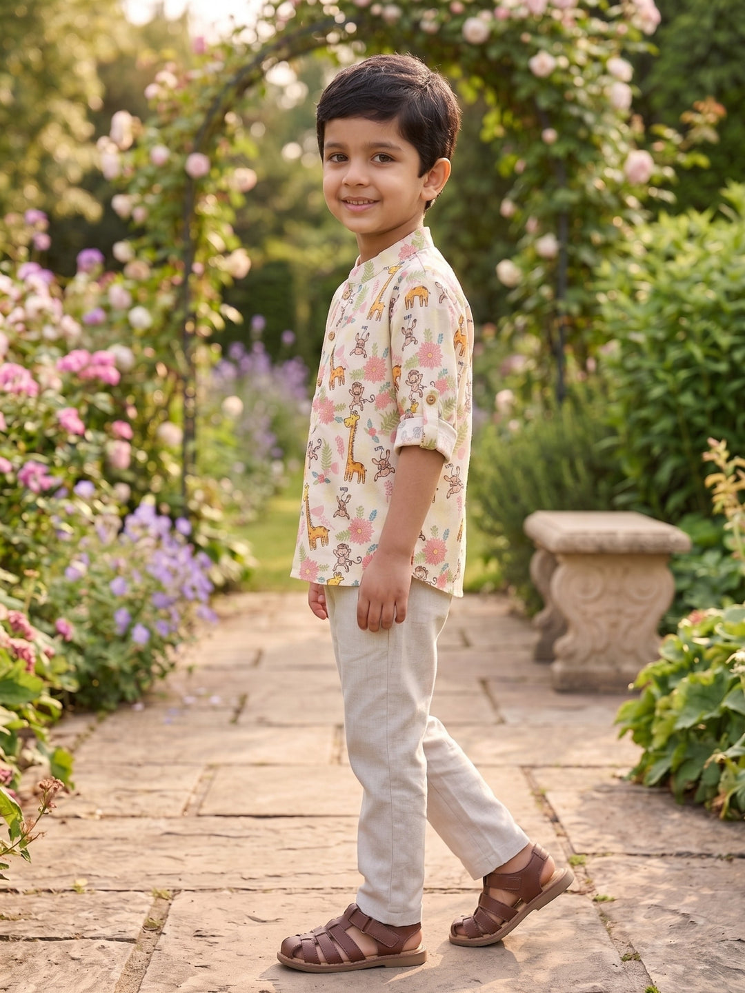 Giraffe &amp; Monkey Short Kurta
