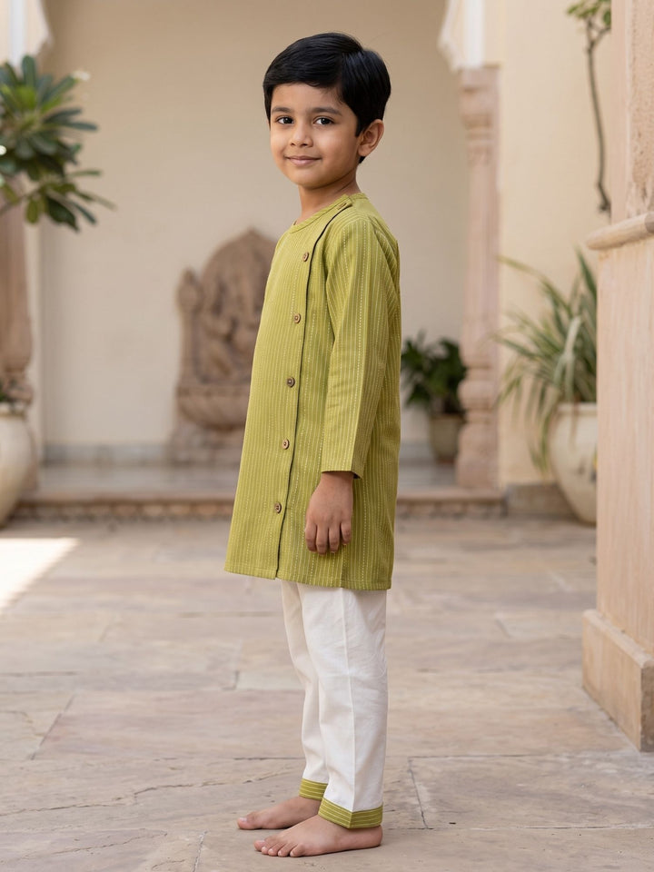 Olive Side Cut Katha