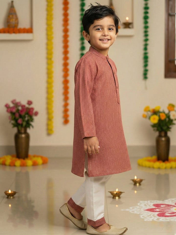 Brown Middle Cut Katha