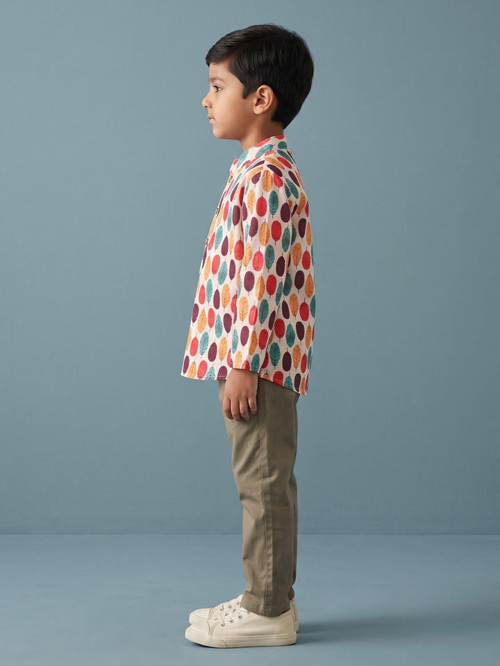 Colored Feather Short Kurta