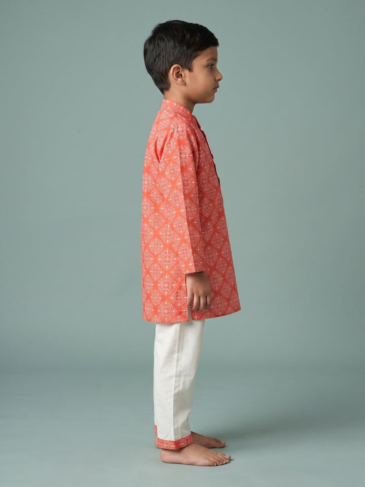 Coral Batik Print