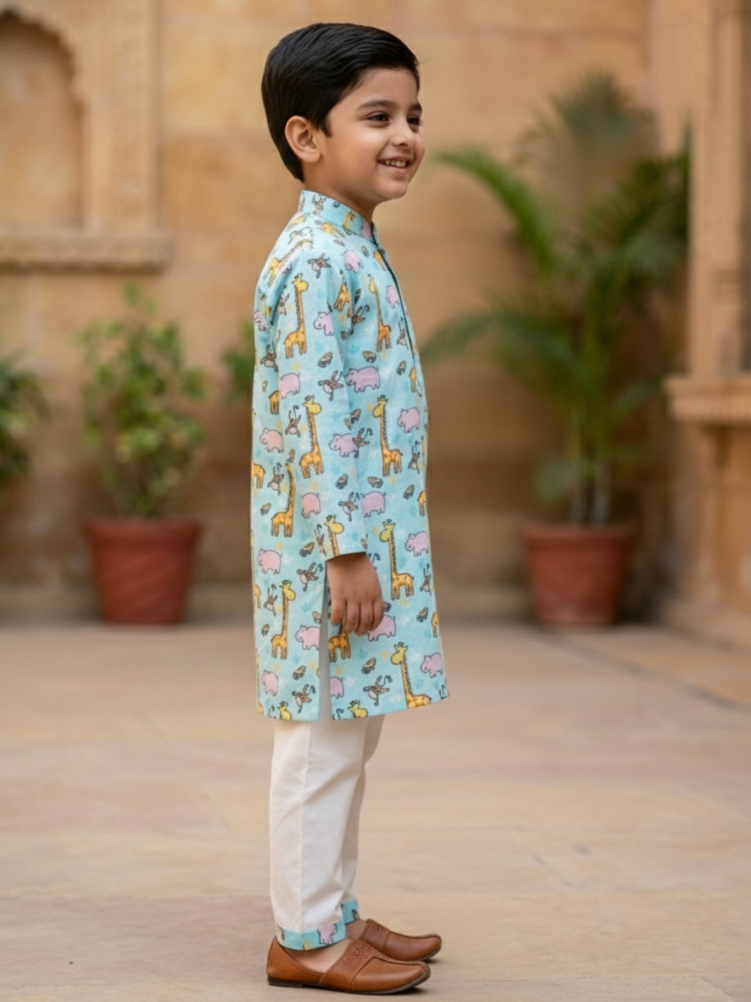 Giraffe &amp; Hippo Print