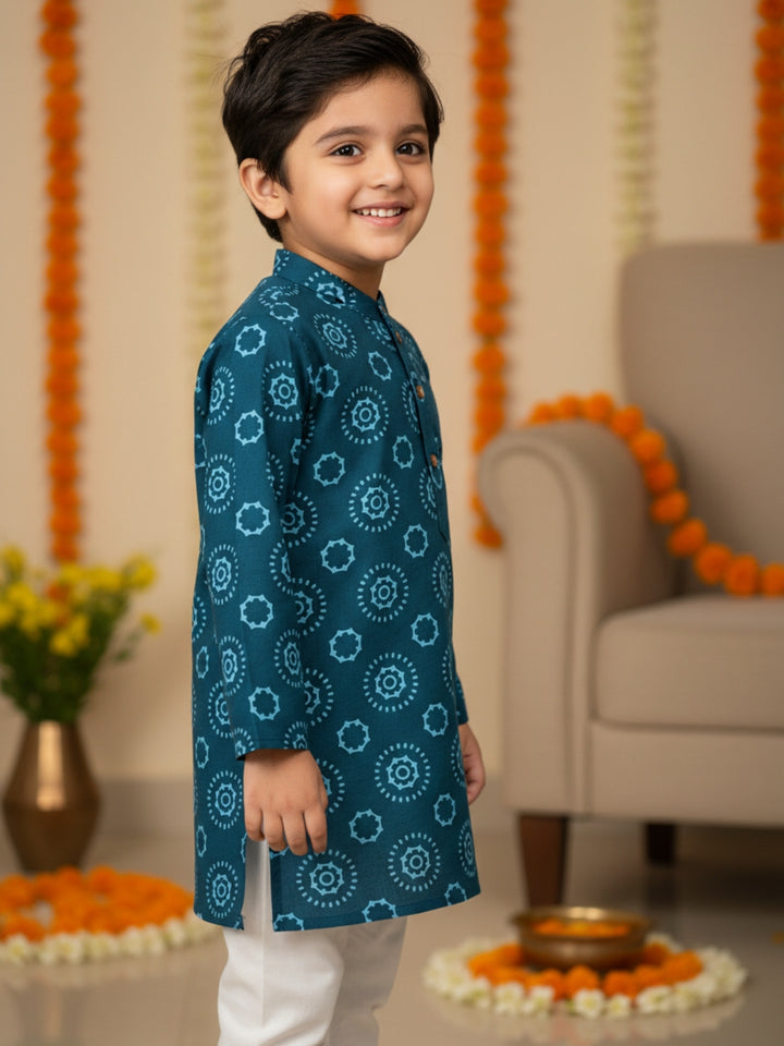 Navy Blue Mandala Print