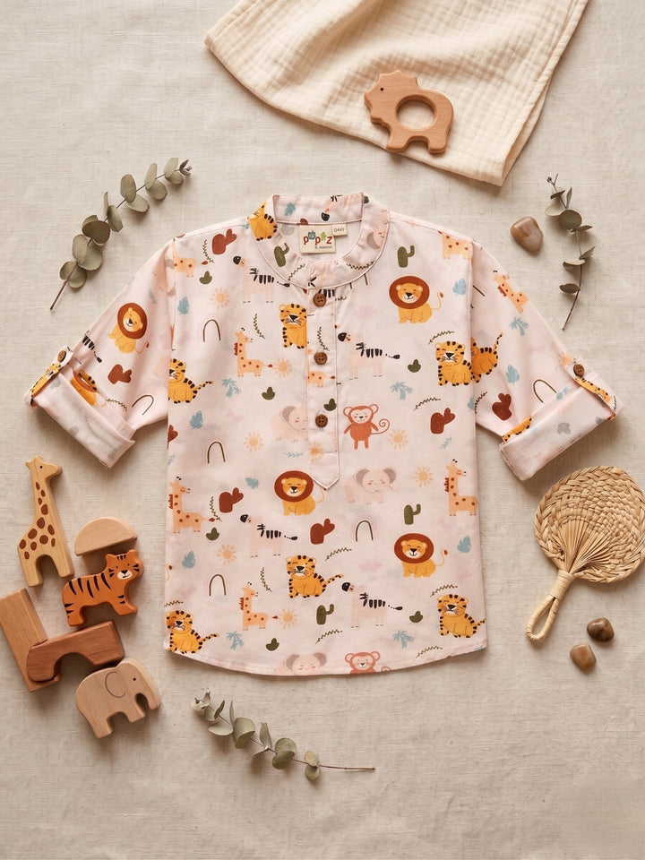 Tiger Print Short Kurta