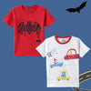 Boys Batman/Cars Print T-shirts (Set of 2)