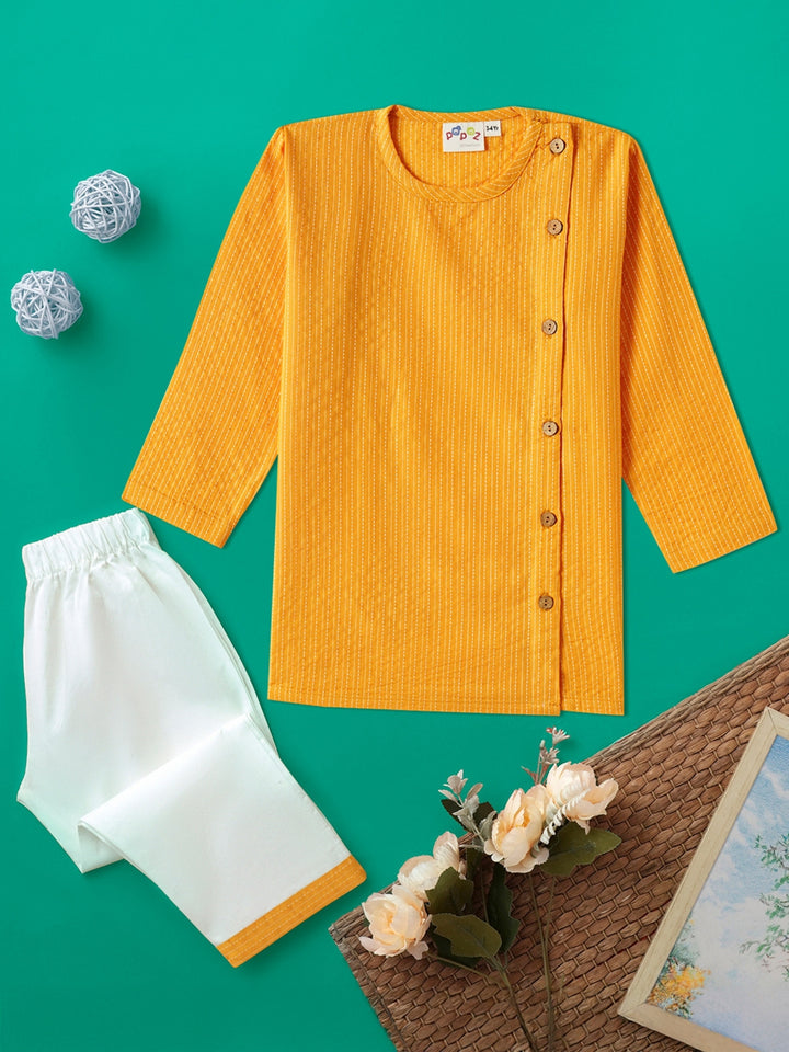 Yellow Side Cut Katha