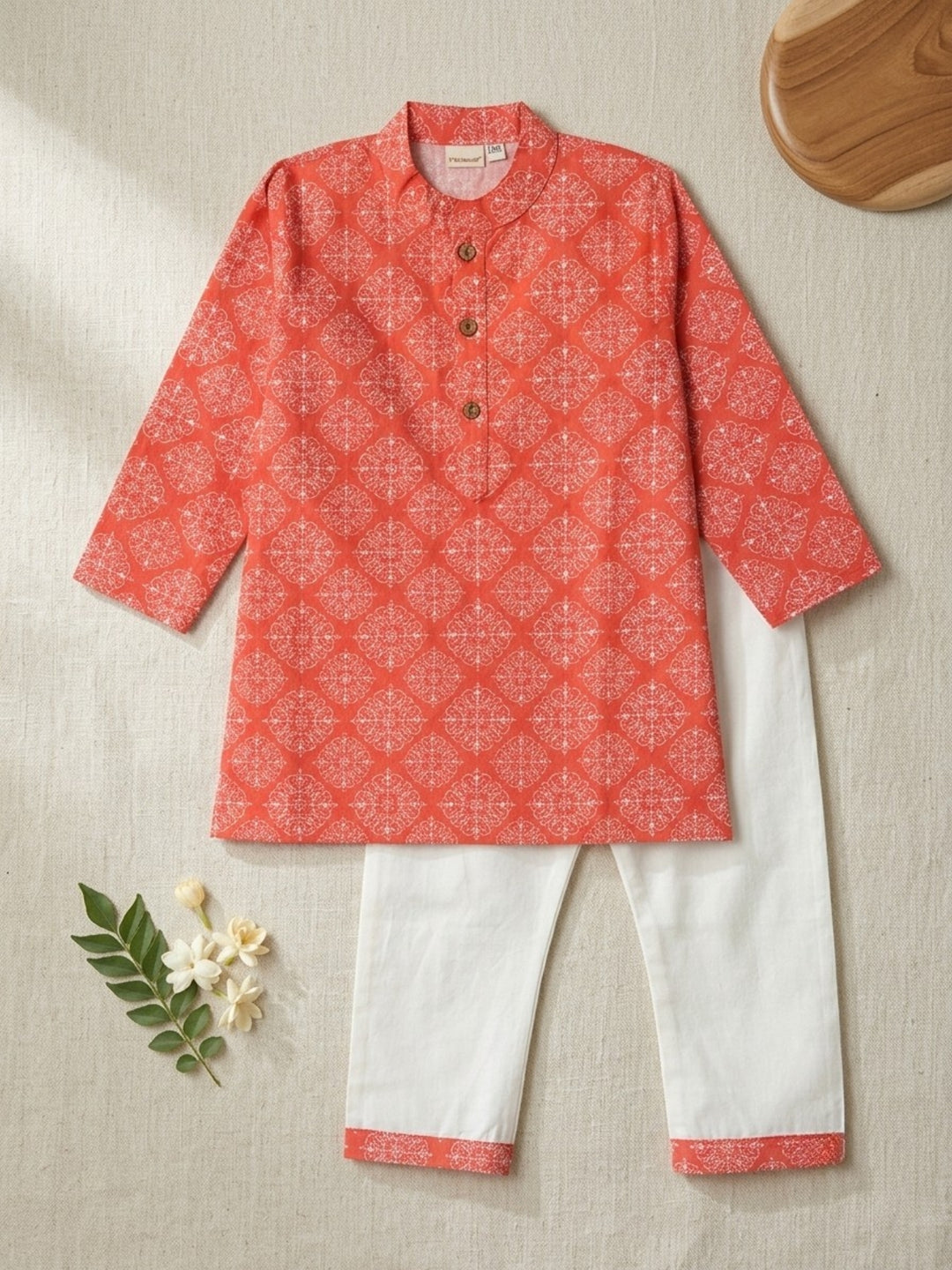 Coral Batik Print