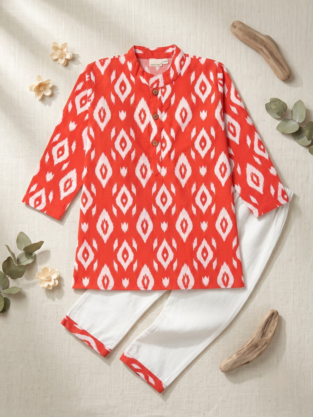 Red Ikat Print