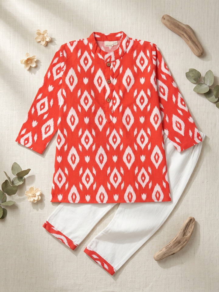 Red Ikat Print