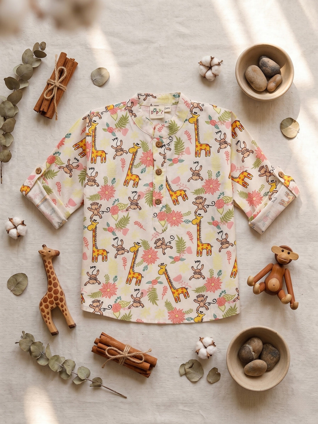 Giraffe &amp; Monkey Short Kurta